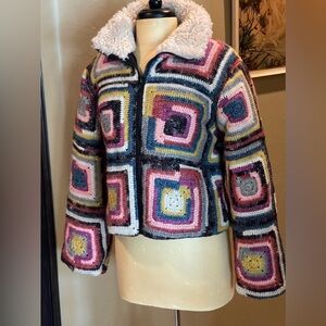 SEA New York Bette Crochet Puffer Jacket XS